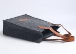 Reusable Felt Tote Bag With Leather Shoulder Strap carry shopping bag​