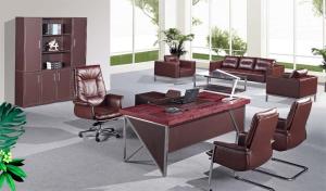 Wholesale modern leather office executive table furniture/office leather executive desk furniture from china suppliers