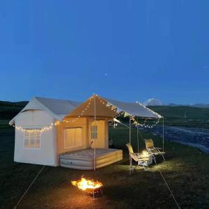 Wholesale Portable Cheap Price Combined Multi-person Tourist Party Camping Dome Inflatable Tent from china suppliers
