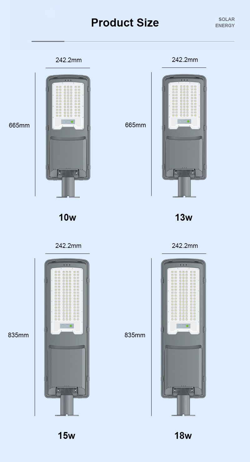 Solar Street Light LED Streetlight Pathway Garden Lmap Dusk to Dawn Light Control