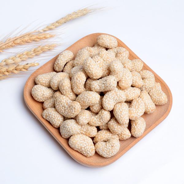 Healthy Wheat Flour Roasted Coated Sesame Cashew Nut Snacks Foods With Crispy