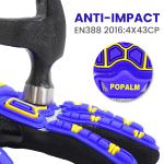 Breathable Oil Field Impact Gloves Non Slip Sandy Nitrile Palm Coated Gloves