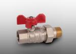 CE Manual Brass Ball Valve / Water Full Bore Ball Valve PN25