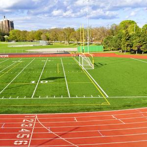 Wholesale 0.90 N/mm2 Eco Sports Flooring 13mm Sandwich System Hybrid Jogging Track from china suppliers