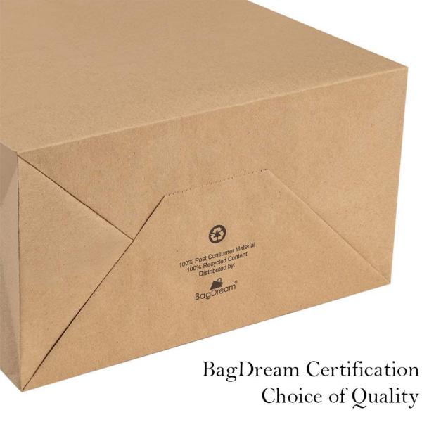 Biodegradable Brown Fast Takeaway Paper Bags For Food Delivery