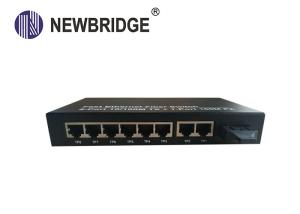 Wholesale Dual Fiber Single Mode 10 100M Media Converter AC/100-240V With 8 RJ45 Switch from china suppliers