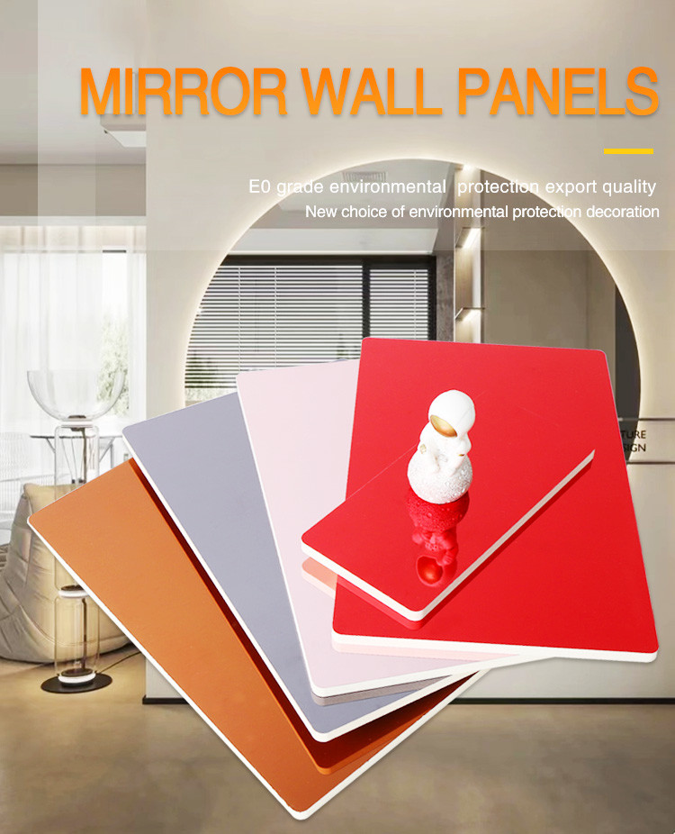 Environmentally Friendly Waterproof Mirror Bamboo Charcoal Wall Panel Anti Moth
