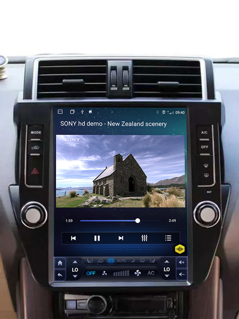 Car Android Radio Player GPS Touch Screen 128GB For Toyota Prado 2014-2017