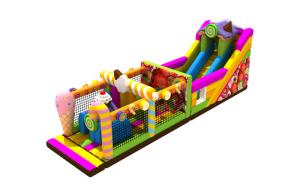 Wholesale Candy 0.55mm Pvc Tarpaulin Inflatable Obstacle Courses from china suppliers