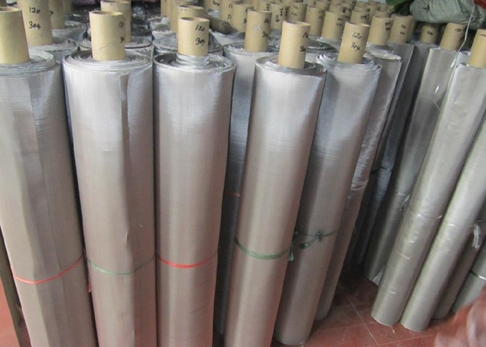 80x700 Mesh Dutch Weave Stainless Steel Wire Mesh , 25 Micron Filter Cloth