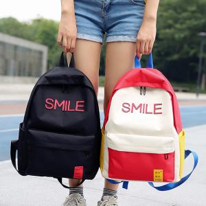 Wholesale Large capacity men and women street shot stitching color backpacks fashion casual joker high school students bag tide from china suppliers