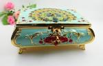 Shinny Gifts Small Ring Jewelry Box Glass Cover Ring Storage Box Stud Earring