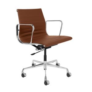 Wholesale Chrome Aluminium Frame Ribbed Office Chair Brown Color Gross Weight 18.3 Kg from china suppliers