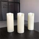 2021 Battery Operated Warm White Flat Flickering LED Pillar Candles For Wedding