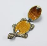 Turtle Animal pewter jewelry box turtle diamond decoration trinket jewelry box