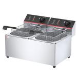 220V Electric Commercial Fryer 6L 6L for Restaurant 2 Tanks 2 Baskets Chicken