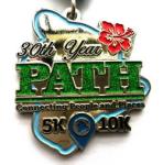Engraved Custom Logo Anniversary Medals with Glitter badges , glitter lapel pin