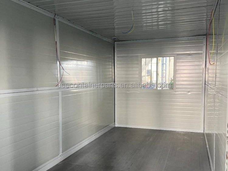 Fast Install Foldable Collapsible 20ft 6m Flat Rack Storage Container House with Sandwich Panel