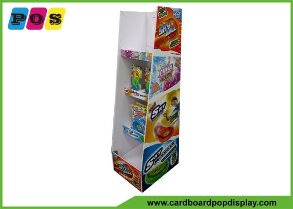 Offset Printing Cardboard Retail Display Stands , Shinny Corrugated Pop Displays