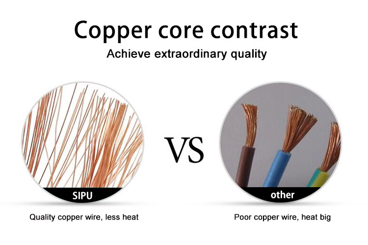 Multipurpose Black Computer EU Power Cord Extend 1m-15m Customization