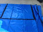 Custom PVC Truck Cover For Heavy Duty Flatbed Trailers In Blue Steel Tarps