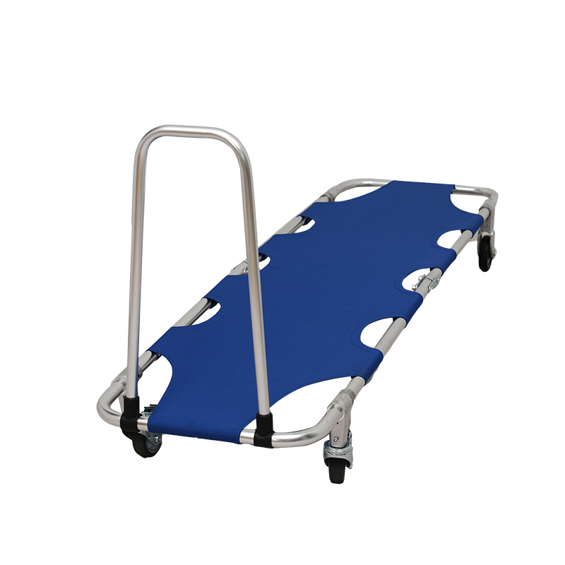 First-Aid Devices Logo Customized Logo 4 Wheels Folding Stretcher for Fire Fighting