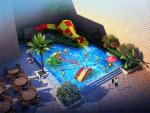 Outdoor Water Park Design Equipment Kids Fiberglass Water Slide Set With