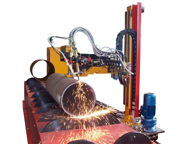 Pressure Vessel Building CNC Laser Tube Cutter , 1250mm CNC Plasma Pipe Cutting