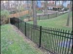 Durable Black Iron Pool Fence , Outdoor Metal Fence Corrosion Resistance