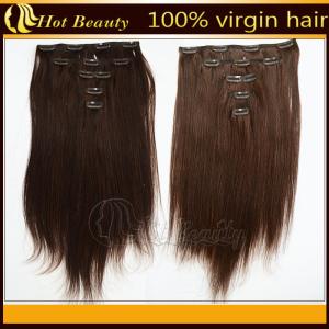 Wholesale Straight Human Real Hair Clip In Hair Extensions no shedding for Thin Hair from china suppliers