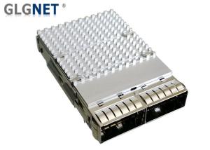 Wholesale Two Ports QSFP28 SFP Case Ganged EMI Spring Aluminum Heat Sink 100G Ethernet Application from china suppliers