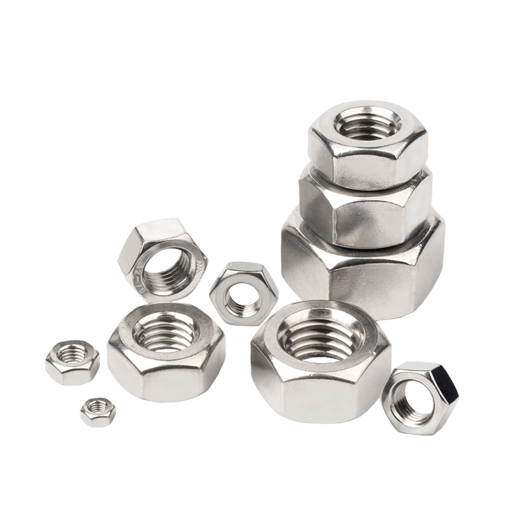 Din934 Metric Ss304 Hex Nuts M3 M4 M6 M8 M10 M12 Galvanized Black White Blue