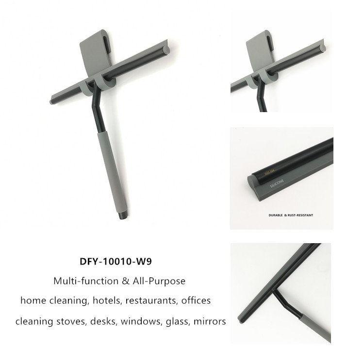 Factory Silicone metal Bathroom Squeegee bathroom accessories 316 304 stainless steel glass window wiper floor squeegee