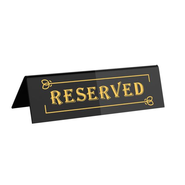 Elegant Reseserved Table Acrylic Sign Board Stand For Weddings Offices