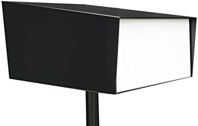 Mid Century Style Post Mount Mailbox for Garden by Surealong Modern in Black or White