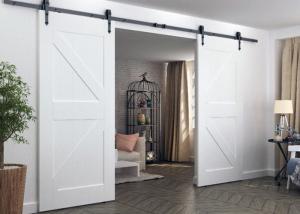 Wholesale Modern Double Track Sliding Barn Doors Prefinished Surface Finish For Apartment from china suppliers
