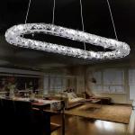 Interior Hanging Stainless Steel Modern Led Crystal Pendant Light For Villa