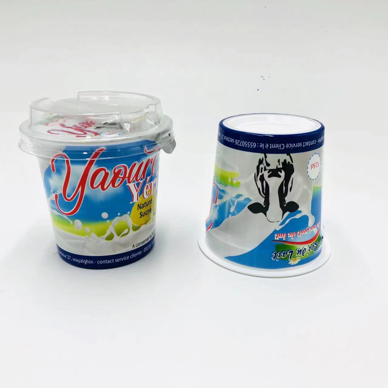 125ml 4oz disposable plastic PP food grade yogurt cup 5g with aluminum foil lid