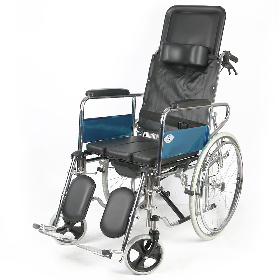 Exquisite Aluminum Manual Wheelchair With U Shape Commode Seat