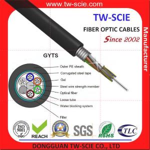 Wholesale 216 Core Outdoor Rated Fiber Optic Cable , Armored Om3 Fiber Optic Cable Gyts from china suppliers