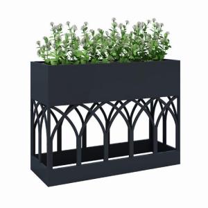 Wholesale Creative hollow out flower pots large tall black planter box from china suppliers