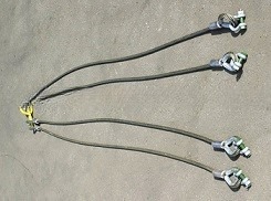 10-Ton Lifting Capacity Galvanized Sling Cable 4 legs Offshore Container Steel Coated Wire Rope Sling DNV 2.7-1 Standard