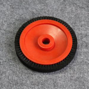 Wholesale Monforts Stenter Machine Parts Small Brush Wheel Red Plastic Body Black Bristle 22mm Inner Dia from china suppliers