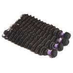 Deep Wave Brazilian Hair Bundles , Unprocessed Brazilian Curly Hair Bundles