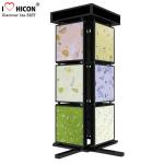 Metal Mosaic Ceramic Tile Displays For Showrooms , 4 Sided Display Stand
