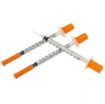 Disposable Safety Ultra- Fine Orange Insulin Syringes OEM 0.3ml 0.5ml 1ml