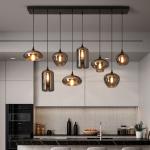 Nordic Pendant Light Hook Chandelier Industry aesthetic room decor Glass Lamp