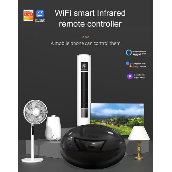 SIXWGH Smart Home WiFi Voice Control Air Conditioner Alexa Google Home TuyaApp Compatibility Universal InfraredType-C Powered IR