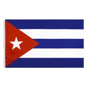 Wholesale Cuba 100% Polyester Custom Country Flag Silkscreen Printing 110g 90x150cm from china suppliers