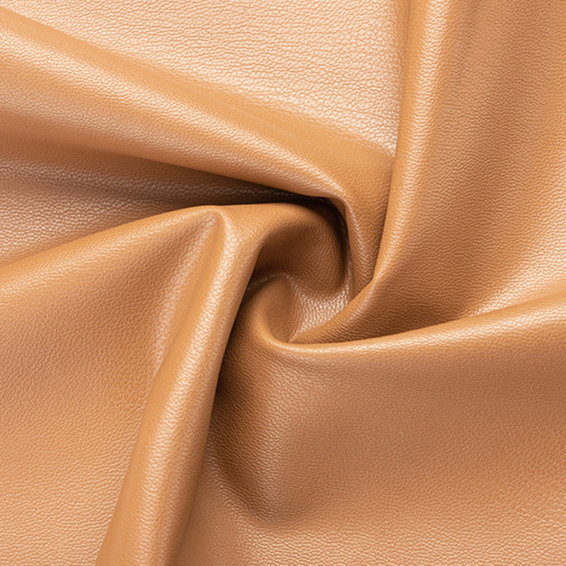 Smooth Garment PU Leather Knitted Four Sided Elastic Faux Leather